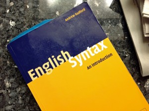 My favorite syntax resource, Radford's English Syntax: An Introduction.